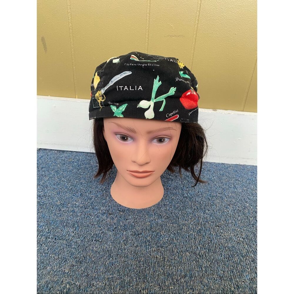 Chef works 100% cotton unisex Italia themed chef hat for kitchen one size